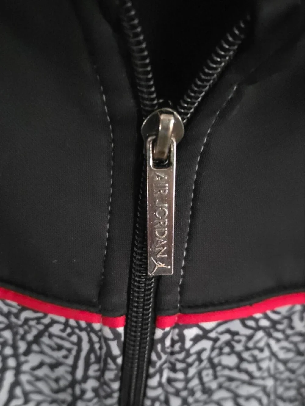 Jordan Black & Red Boys' Zip-Up Hoodie with Elephant Print